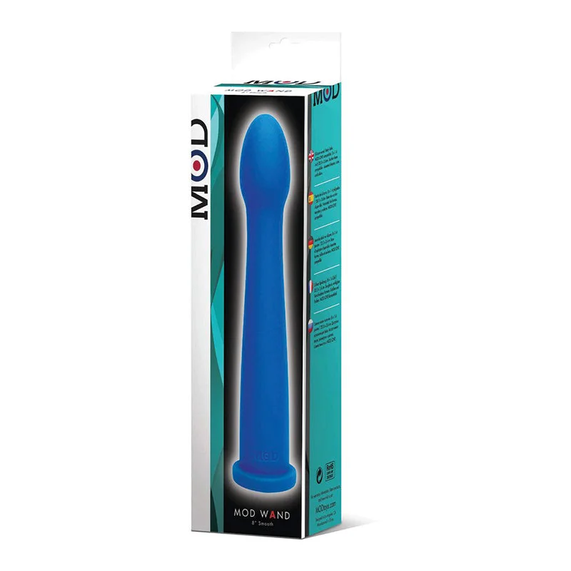 cock ring measurement-Mod Wand Silicone - Smooth - Blue