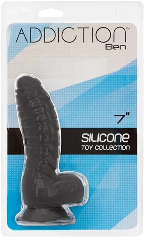 penis-anatomy-studies-penis-size-myths-Addiction - Ben - 7" Dildo With Balls - Black