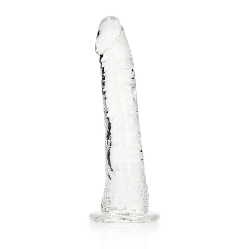 penis-health-benefits-penis-enlargement-methods-RealRock Crystal Clear Slim 6 in. Dildo Clear