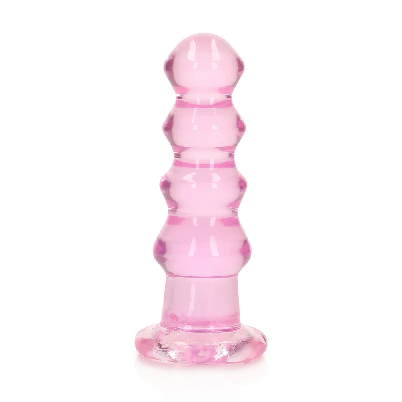 penis-pump-facts-penis-confidence-boosters-RealRock Crystal Clear Curvy 5.5 in. Dildo/Plug Pink