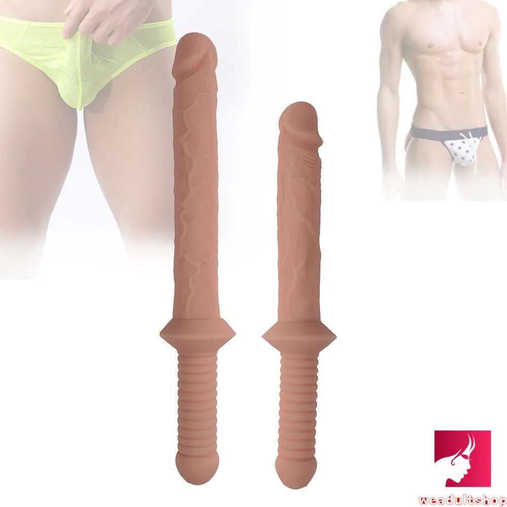 Anal toys for sensual comfort-12.4in 14.96in Sword Dildo With Handle For Vagina Anal Massage