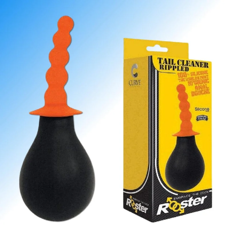 Anal toys for gradual insertion-Rooster Tail Cleaner Rippled Anal Douche