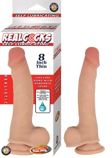 cock ring odor resistant-Realcocks Self Lubricating 8in Thin Flesh