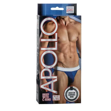 Sexy lingerie tomboy-Apollo Brief with C-ring -  Blue - Large-extra Large