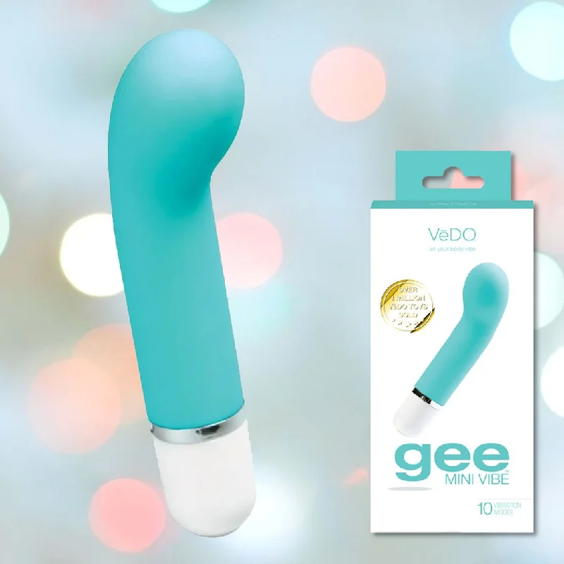 Anal toys for dual stimulation-VeDO 'Gee' Mini G-Spot Rechargeable Waterproof Vibrator - Turquoise