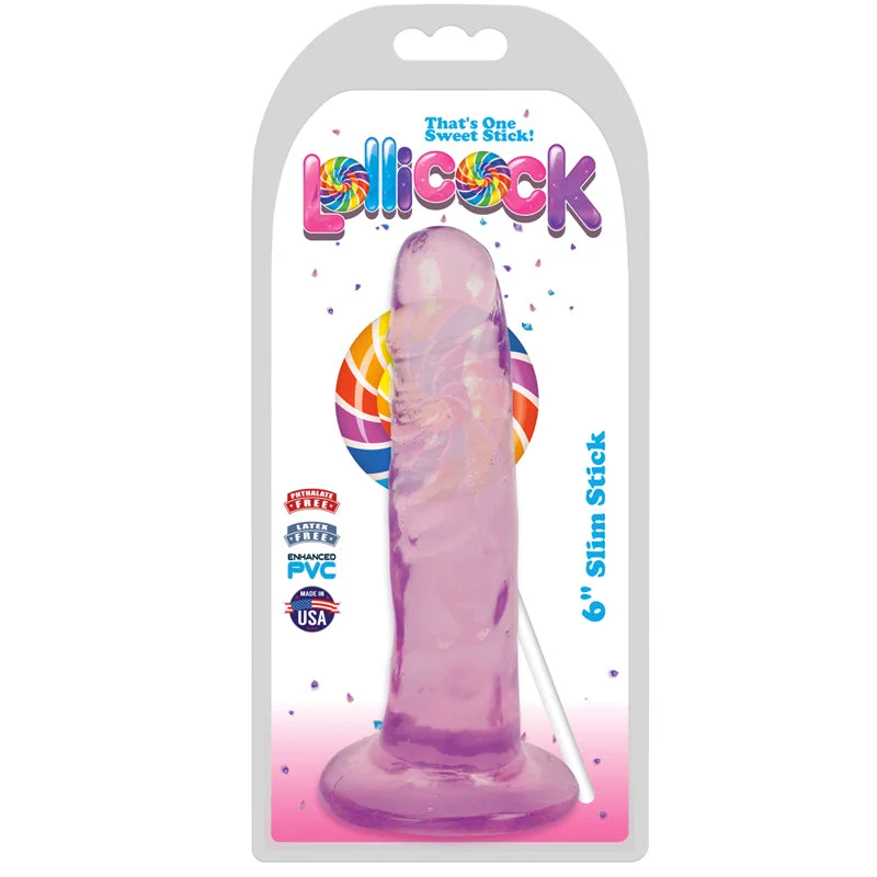 cock ring quick release-Lollicock Slim Stick 6in Grape Ice