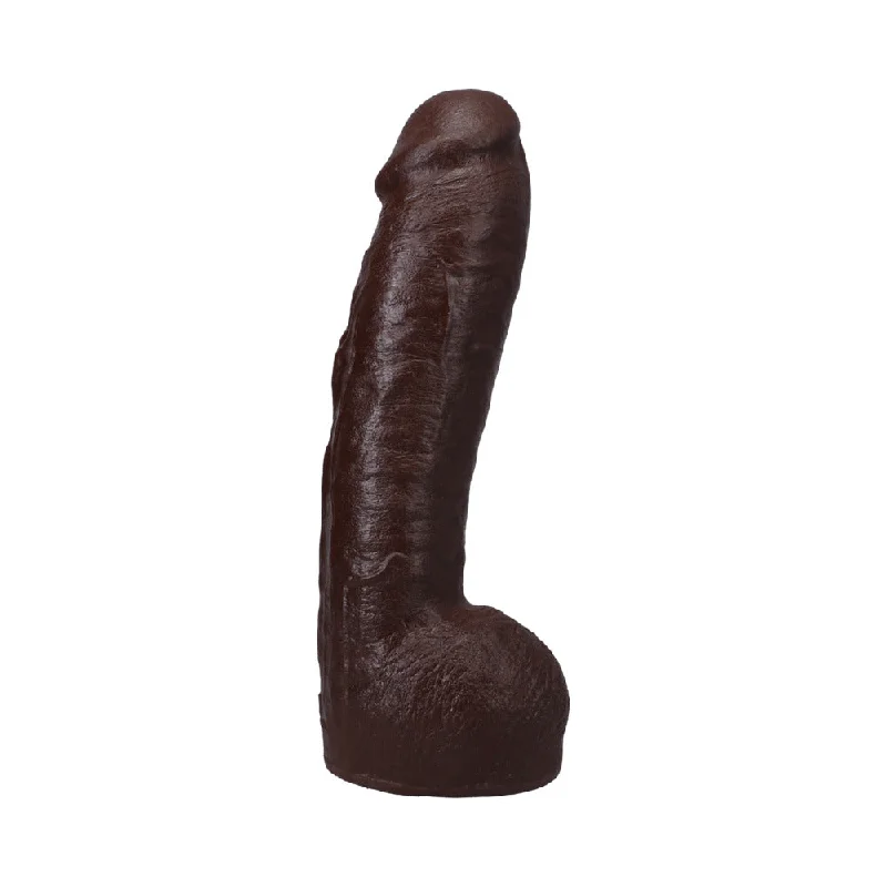 penis-girth-solutions-penis-care-products-The Realistic Cock Hung 12 in. ULTRASKYN Vac-U-Lock Dildo Chocolate