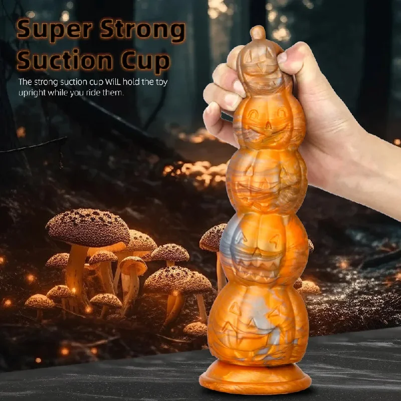 Anal toys for intimate vibes-Pumpkin Monster Dildo Anal Plug - Big Fantasy Dildos Buttplug Vagina Prostate Massager