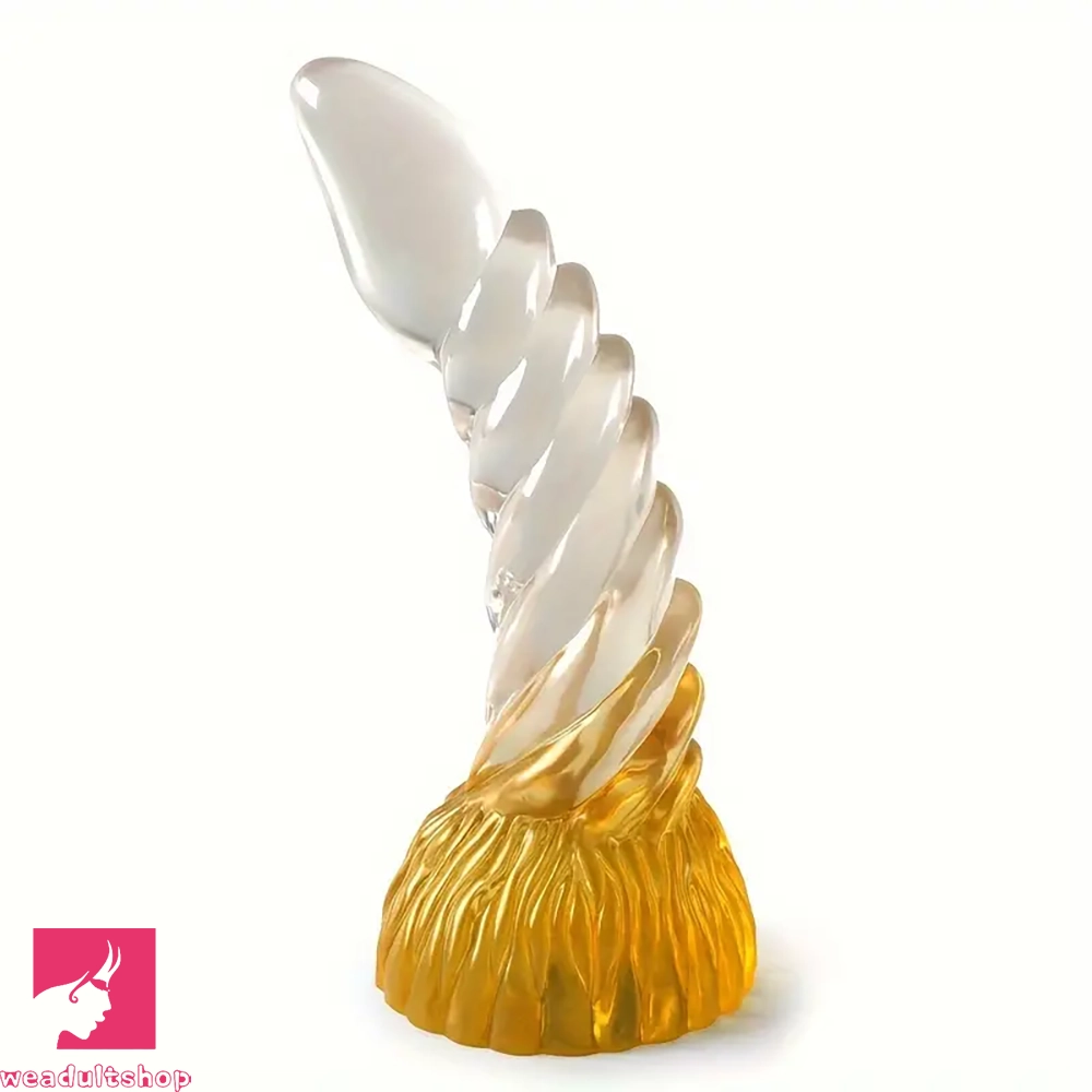 Anal toys with quiet motor-8.86in Spiral Fantasy Big Anal Plug Dildo For Vaginal Massage Orgasm