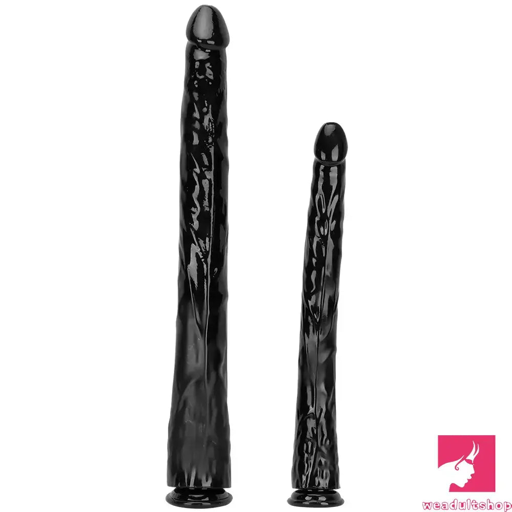 Anal toys with firm grip-18.11in 22.83in Super Big Long Black Dildo BDSM Sex Toy For Anal Clit