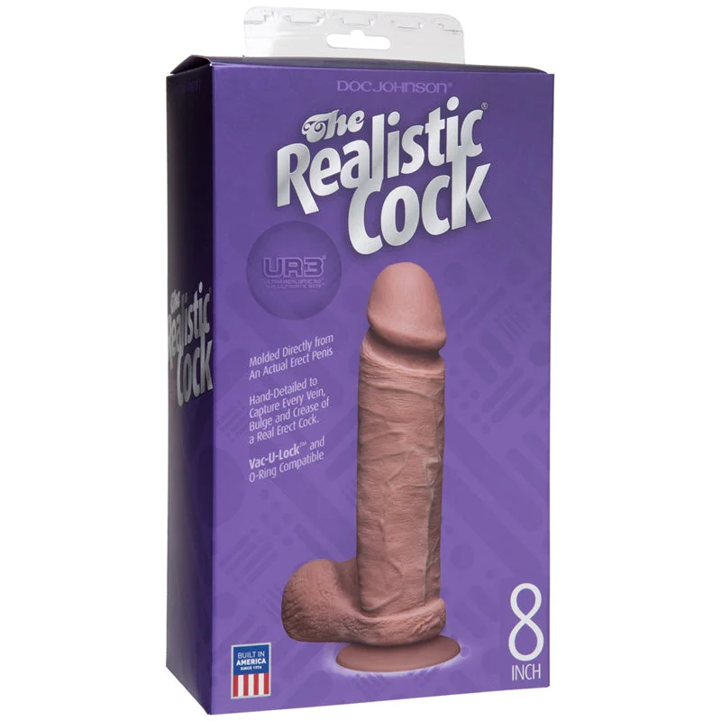 cock ring retro-The Realistic Cock Ultraskyn 8" - Tan