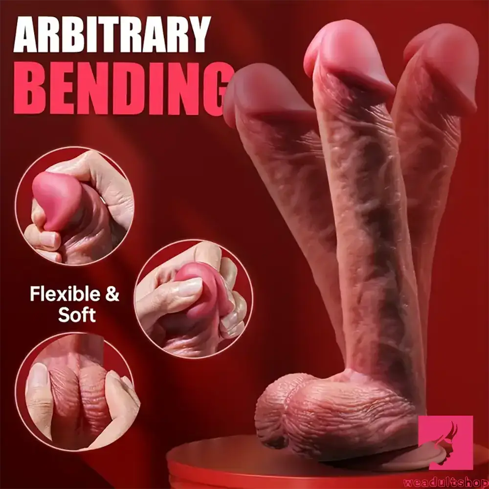 Anal toys with strong tip-9.05in Realistic Silicone Soft Unisex Big Dildo For Anal Clit Sex Toy