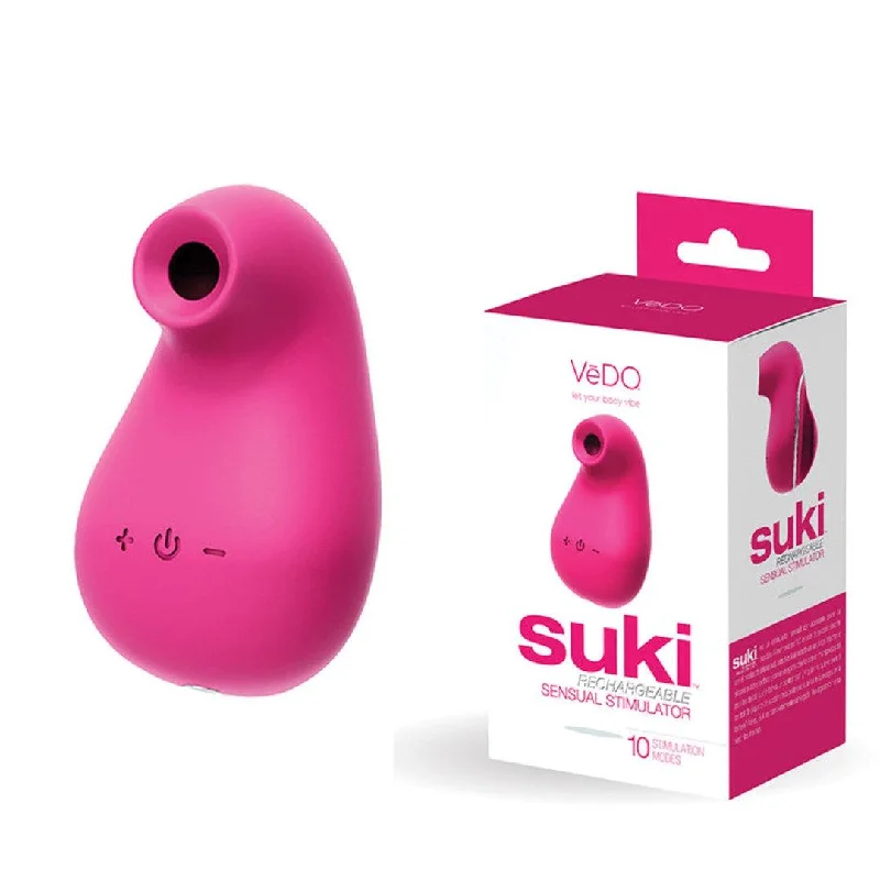 Anal toys travel-friendly-VeDO Suki - Pink Air Suction Clit Stimulator