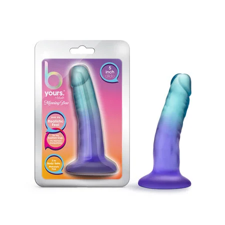 durable silicone dildo-B Yours Morning Dew Dildo 5 inch Sapphire