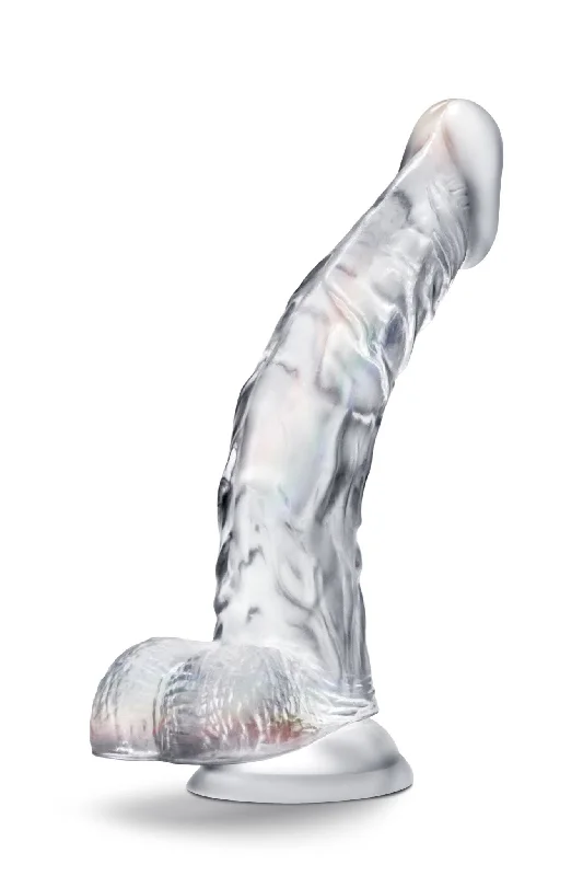 weighted dildo-B Yours Diamond Curvy Dildo in Crystal Clear