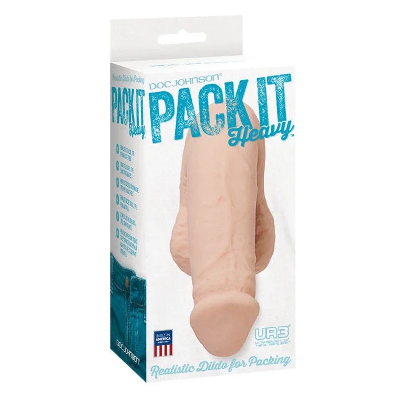 thick silicone dildo-Pack It Heavy Realistic Dildo For Packing Beige