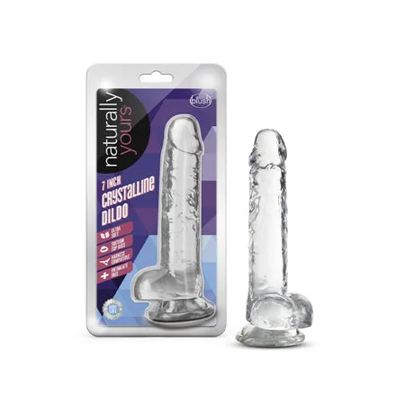 penis-blood-studies-penis-growth-techniques-Blush Naturally Yours Crystalline 7 in. Dildo with Balls & Suction Cup Diamond