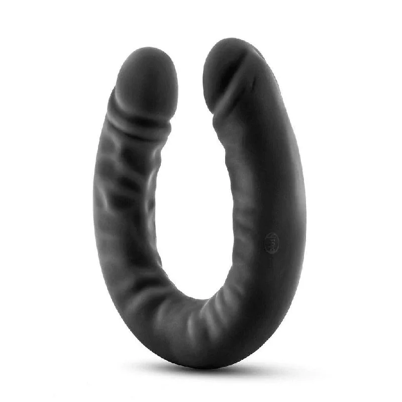 cock ring battery life-Silicone Double Dong, 18 Inch, Black, Thick