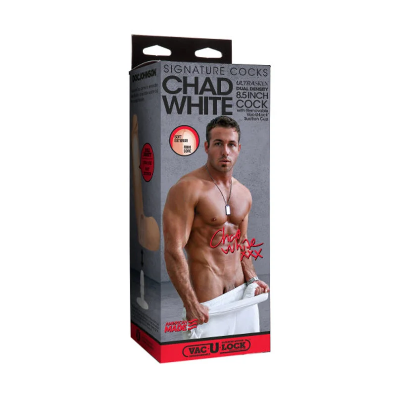 cock ring hypoallergenic-Signature Cocks - Chad White 8.5 Inch Ultraskyn Cock