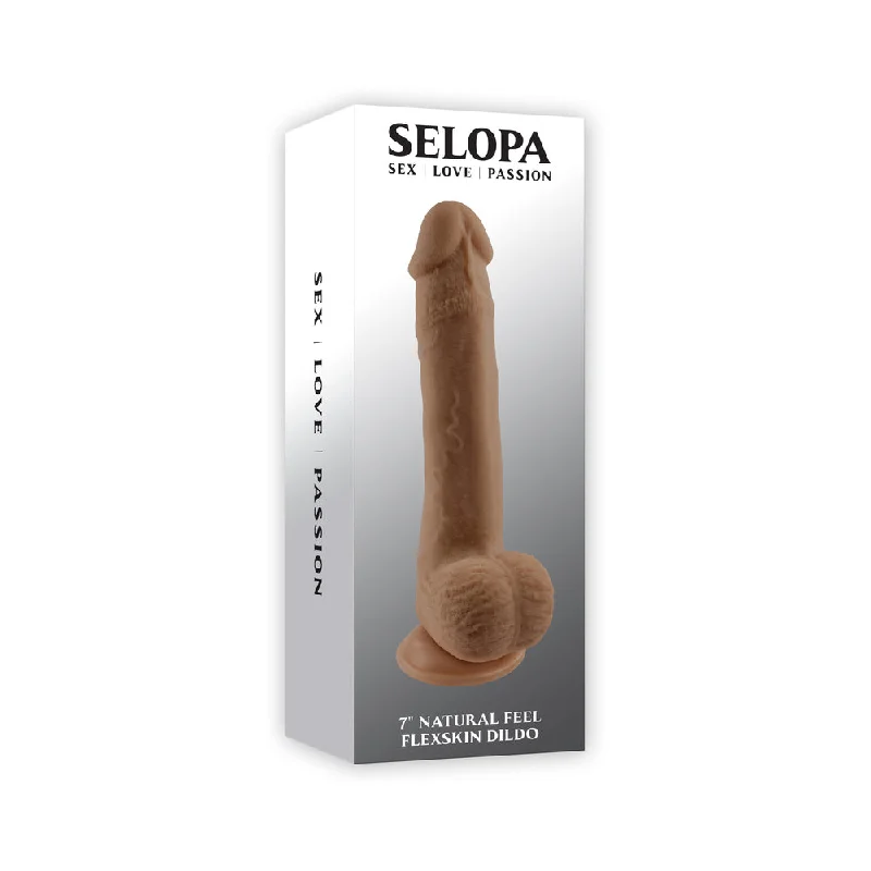 penis-anatomy-tools-penis-hygiene-advice-Selopa Natural Feel Flexskin Bendable Dildo with Moving Material 7 in. Dark