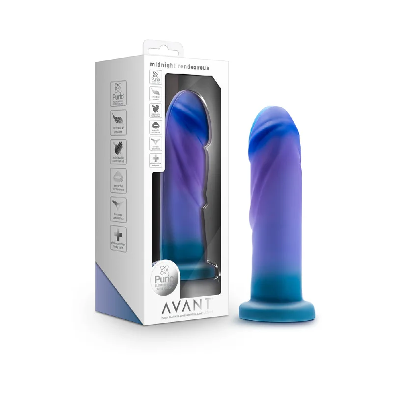 penis-growth-tools-penis-natural-remedies-Avant Midnight Rendezvous 7.5 in. Dildo Ocean Blue