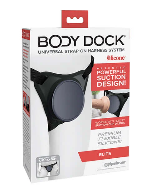 cock ring ceramic-Body Dock Elite Dock: The Ultimate Silicone Strap-On System with Patented Suction Design!