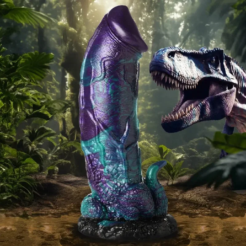 hard glass dildo-Dinosaur Dildo Dino-Dick Dildo - XL Silicone