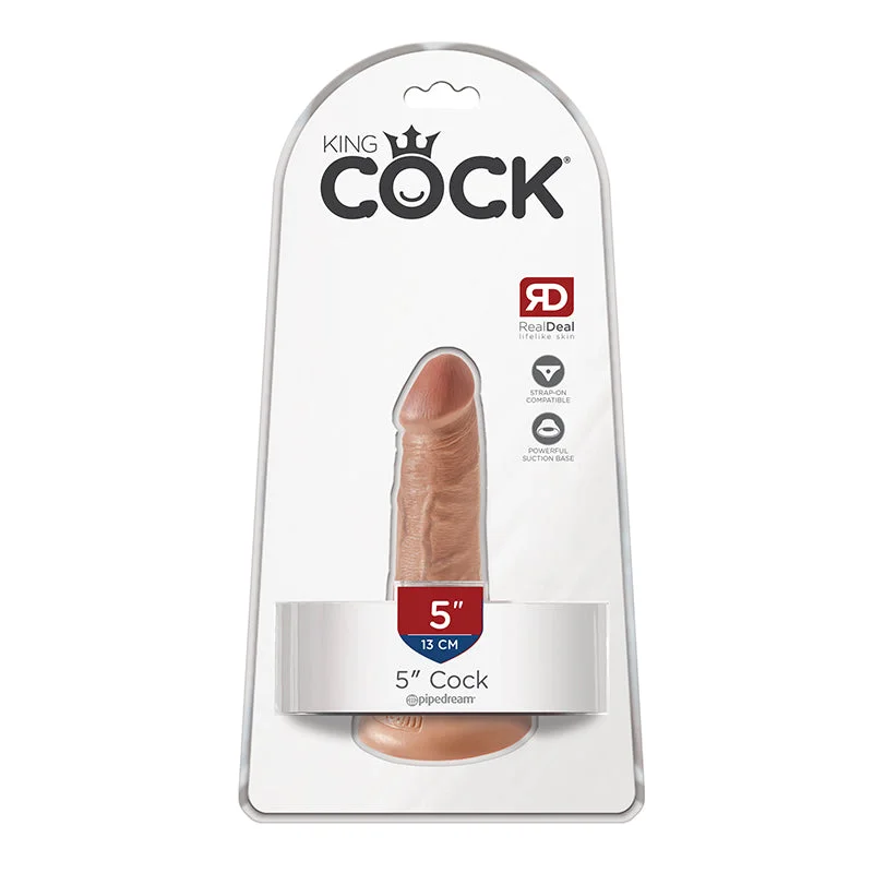 silicone dildo-King Cock 5" Dildo - Tan