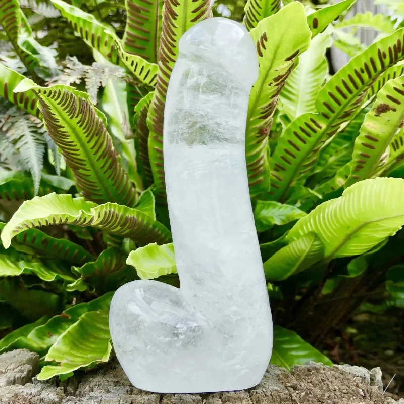 glass lightweight dildo-Penis Shaped Clear Quartz Crystal Dildo