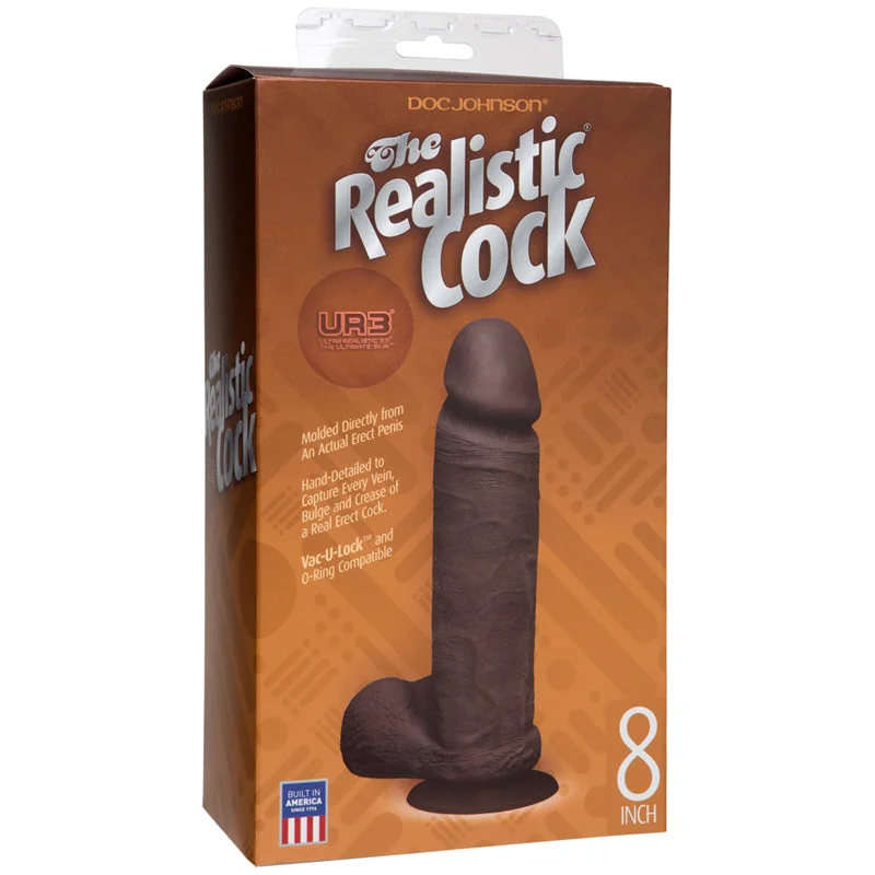 cock ring rare-The Realistic Cock Ultraskyn 8" - Brown