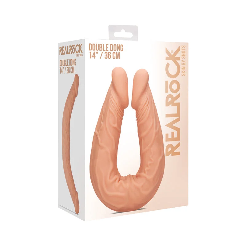 penis-extension-guide-penis-health-tips-RealRock Skin Double Dong 14 in. Flexible Dual-Ended Dildo Beige