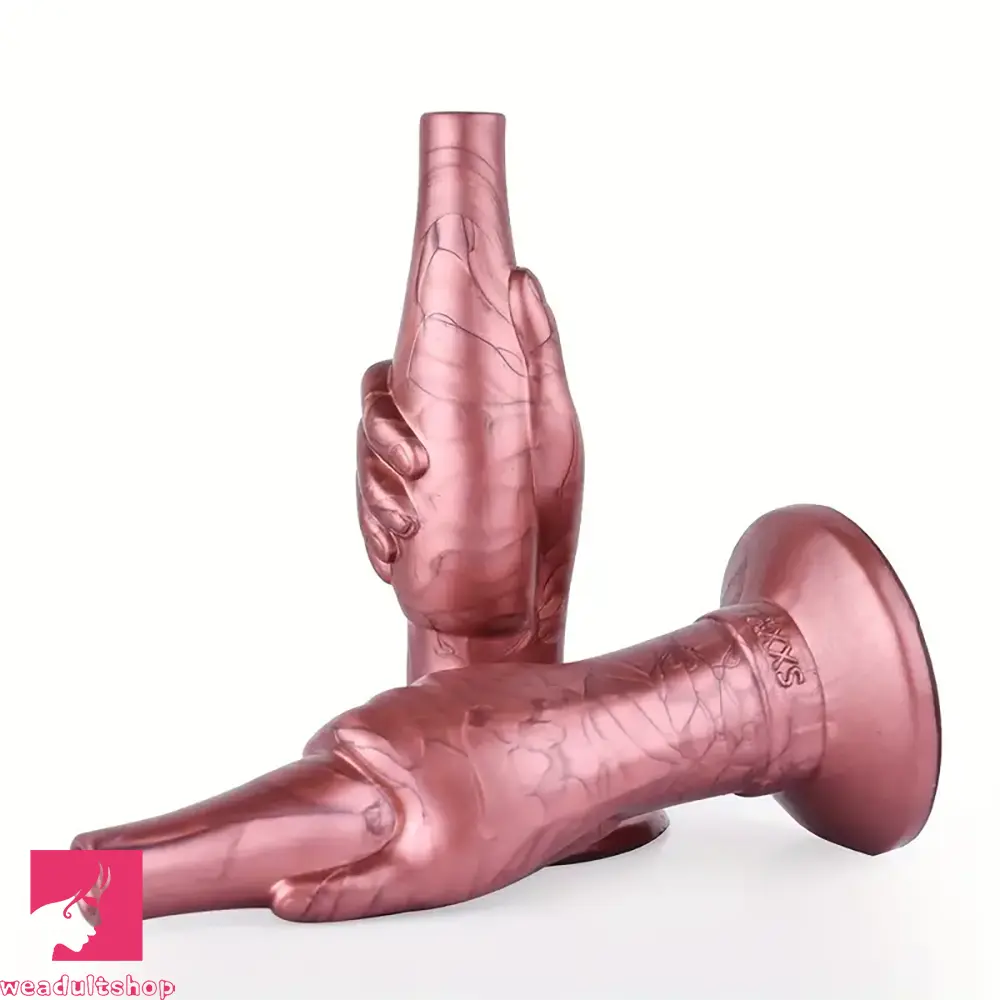 Anal toys for erotic stretching-5.91in 6.1in Fantasy Liquid Silicone Soft Fist Hands Dildo For Anal