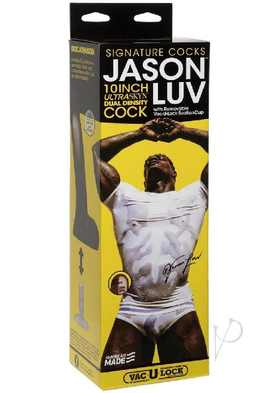 cock ring sweat resistant-Jason Luv 10 inches ULTRASKYN Cock with Removable Vac-U-Lock Suction Cup Chocolate