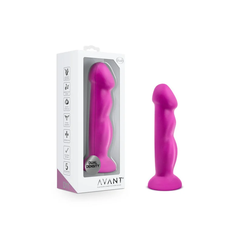 double-ended dildo-Blush Avant D11 Suko 8 in. Dual Density Silicone Dildo with Suction Cup Violet