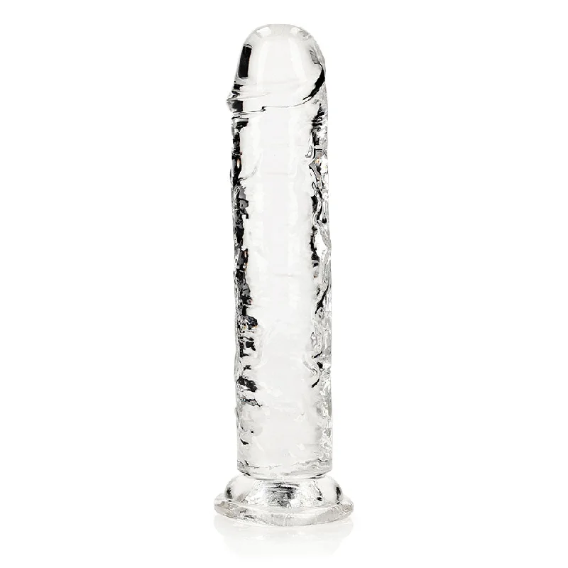 penis-length-tips-penis-medical-treatments-RealRock Crystal Clear Straight 8 in. Dildo Without Balls Clear