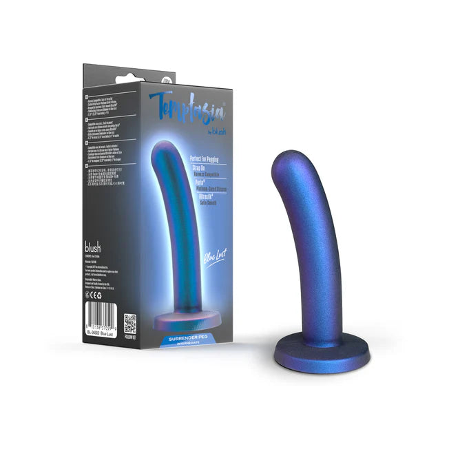 bendable vibrating dildo-Surrender Peg Intermediate Dildo - Blue Lust