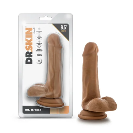 penis-health-reviews-penis-shape-variations-Dr. Skin Dr. Jeffrey 6.5 in. Dildo with Balls Tan