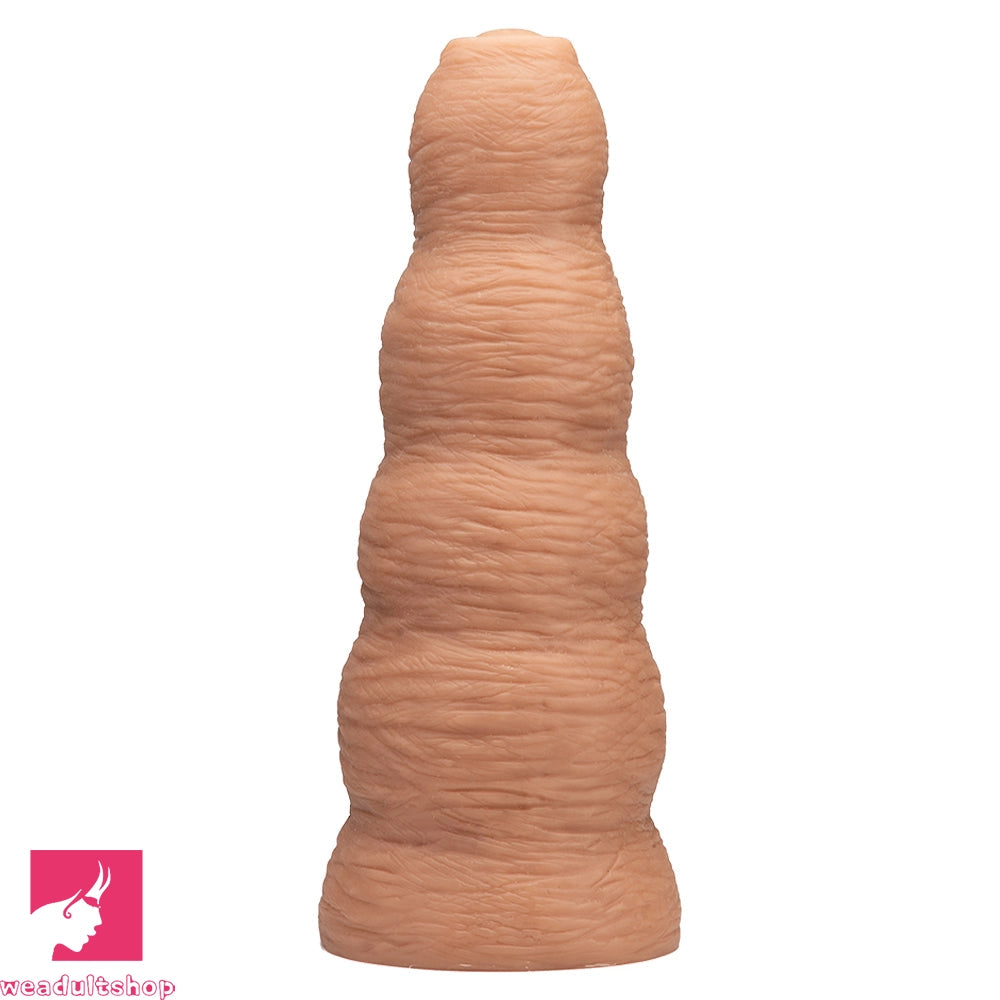 Anal toys with easy tip-12.79in Huge Foreskin Anal G Spot Lifelike Wide Silicone Uncut Dildo