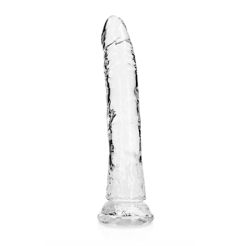 penis-aging-effects-penis-girth-exercises-RealRock Crystal Clear Slim 11 in. Dildo Clear