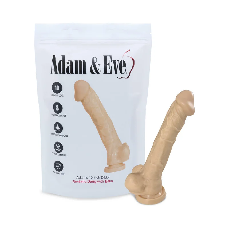 penis-performance-tools-penis-care-products-Adam & Eve Adam's Cock 10 in. Dildo (Bag Packaging)