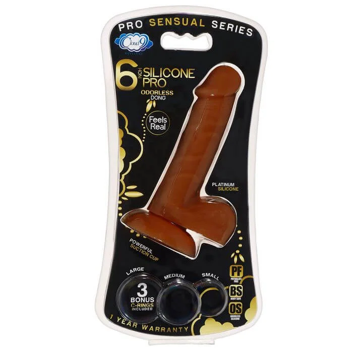 cock ring minimalist-Pro Sensual Premium Silicone Dong 6 inches with Bonus C-Rings: Experience Ultimate Pleasure