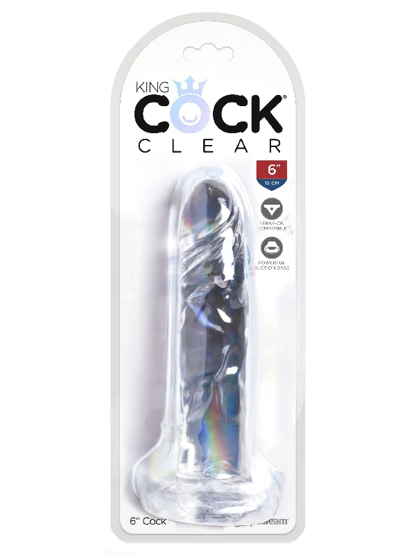 rechargeable dildo-King Cock 6"Clear Dildo