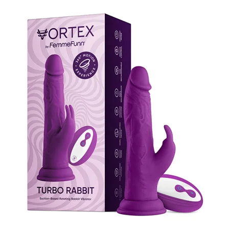 penis-blood-tools-penis-enlargement-methods-FemmeFunn Vortex Turbo Rabbit 2.0 8 in. Dual Stimulation Vibrating Dildo Purple