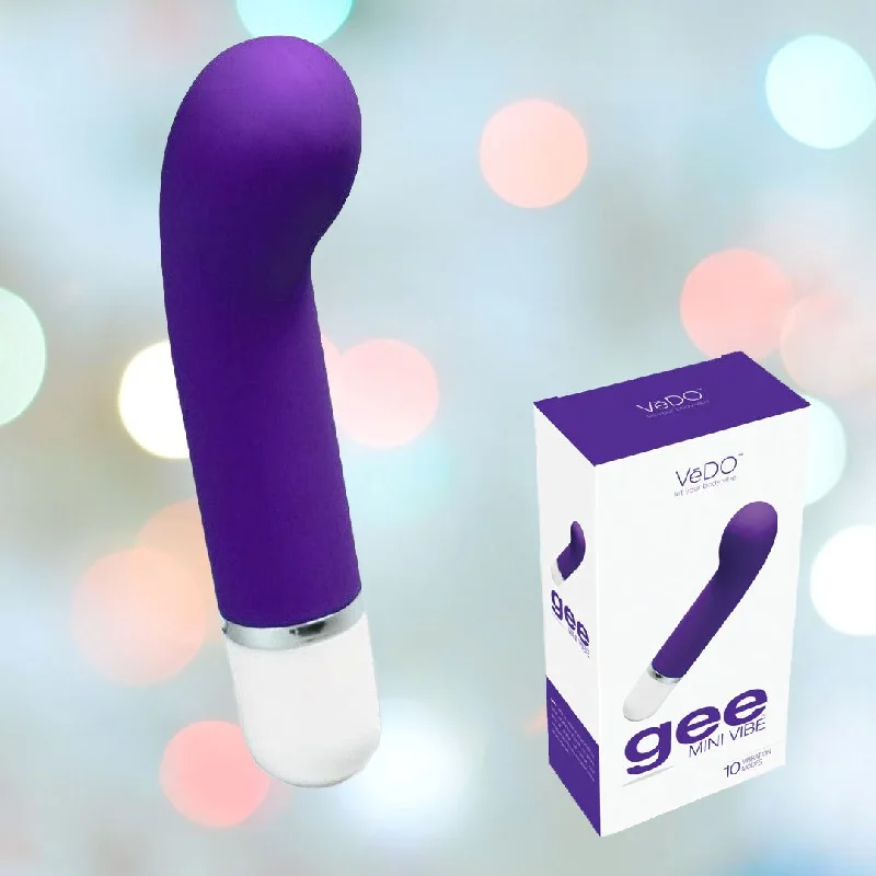 Anal toys with tapered end-VeDO 'Gee' Mini G-Spot Rechargeable Waterproof Vibrator - Indigo