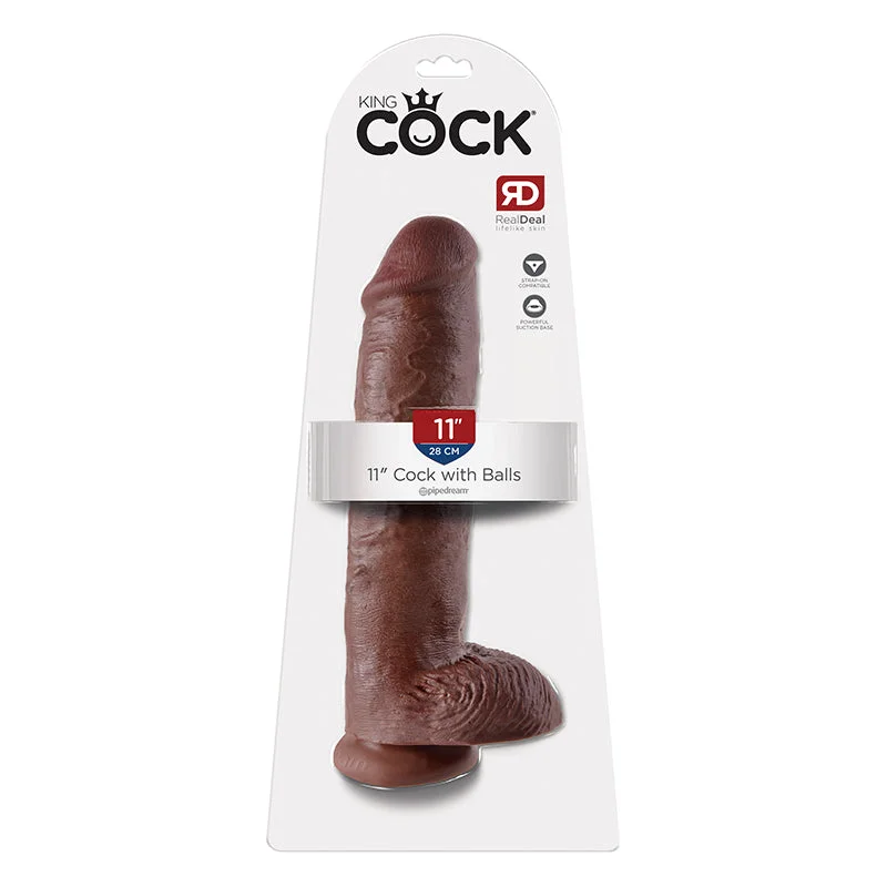 cock ring stylish-King Cock 11" Cock - Brown