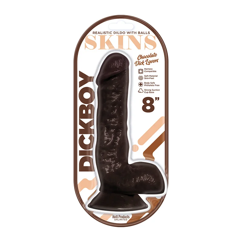 cyberskin dildo-Dickboy Skins Dildo 8 in. Chocolate Lovers