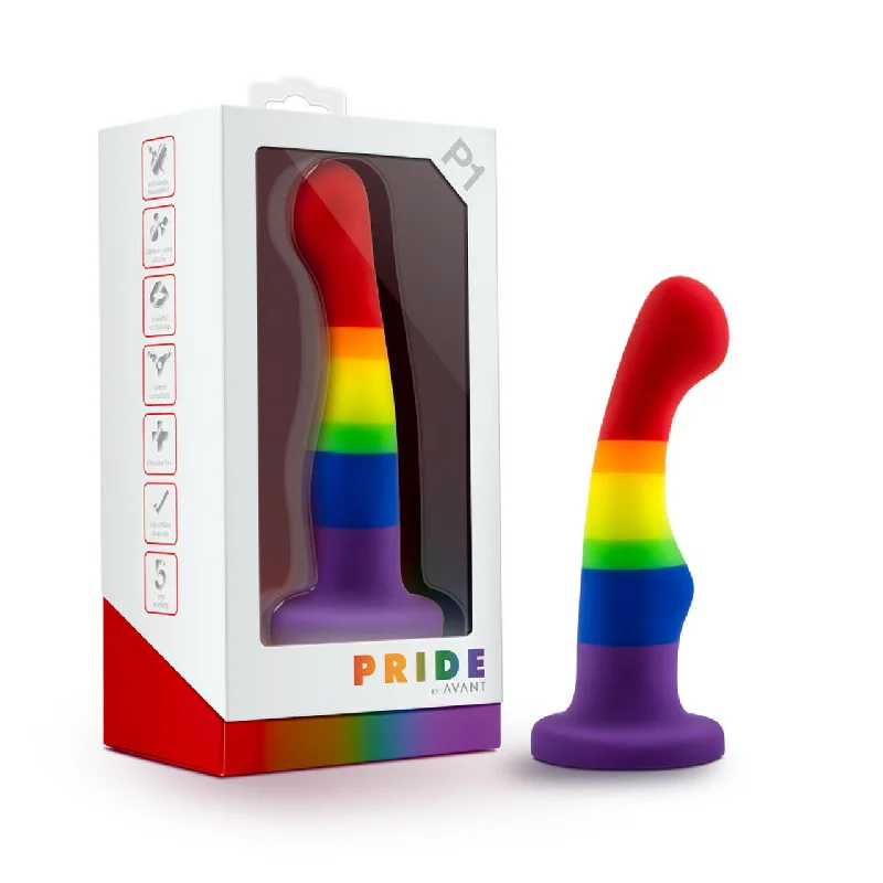 small vibrating dildo-Avant Pride P1 - Freedom Rainbow G Spot/Prostate Dildo