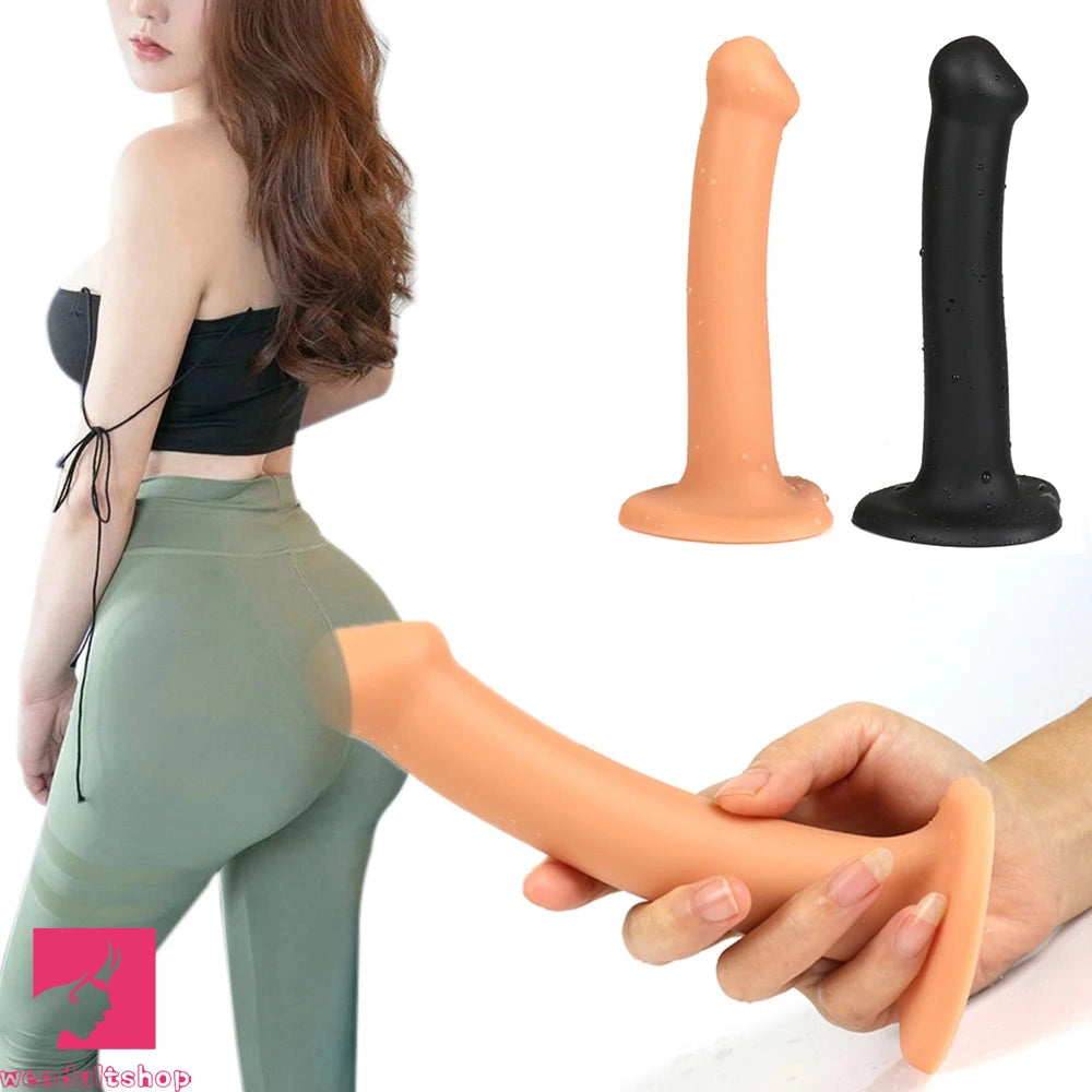 Anal toys battery life-7.09in 7.87in Slender Anal Silicone Soft Slim Dildo Women Butt Plug