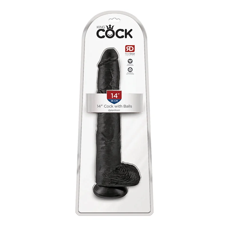 cock ring beginner kit-King Cock 14" Cock - Black