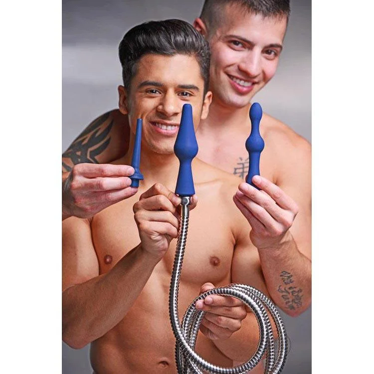 cock ring glossy-CleanStream 3pc Silicone Enema Attachment Set